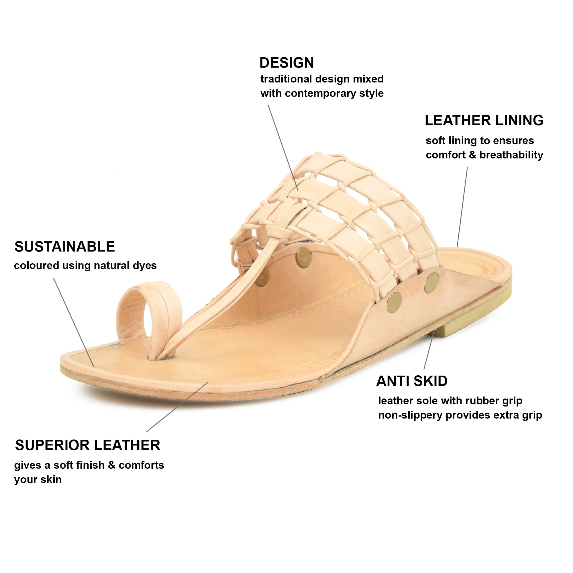 Premium Genuine Leather Kolhapuri Chappal for Men – Handmade, Traditional, Comfortable Ethnic Footwear