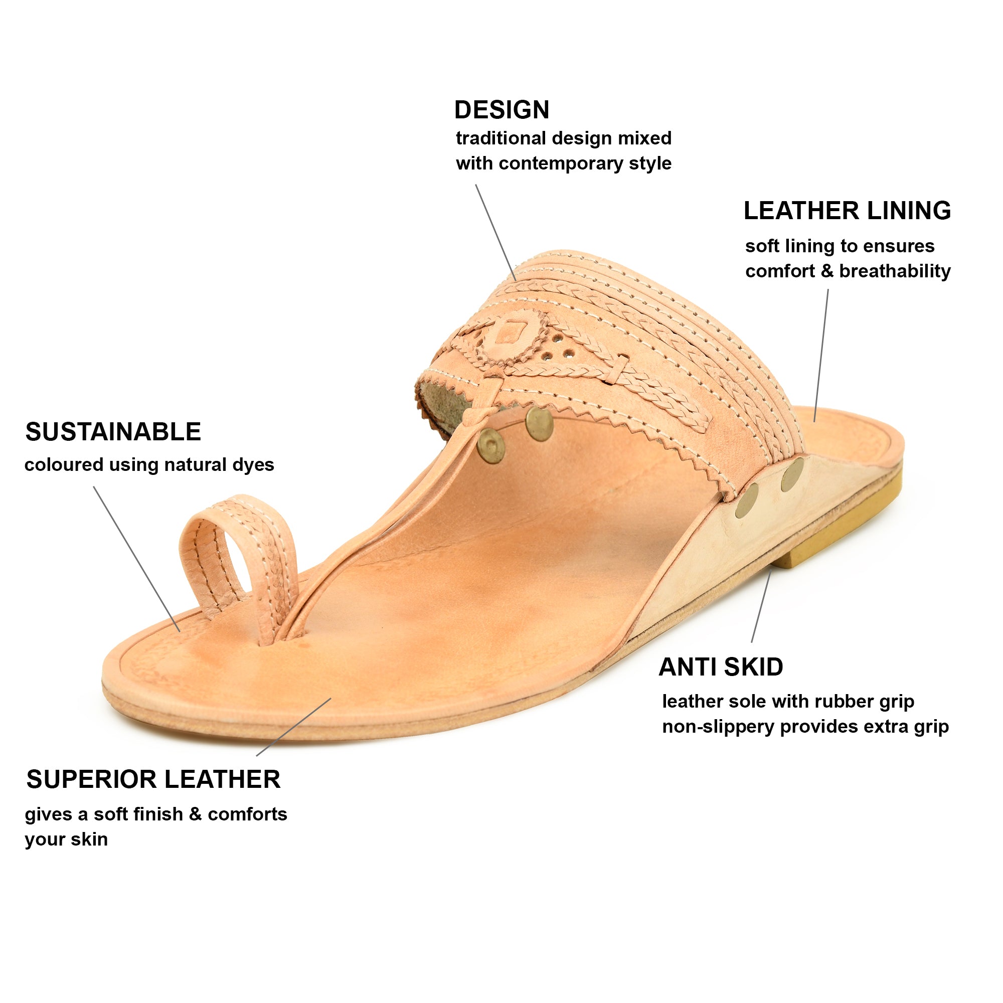 Premium Genuine Leather Kolhapuri Chappal for Men – Handmade, Traditional, Comfortable Ethnic Footwear
