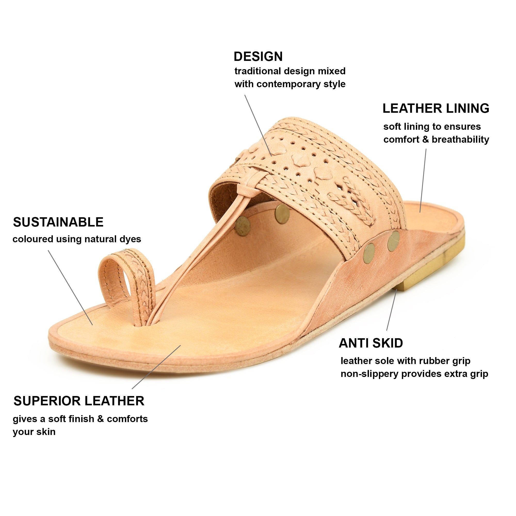 Premium Genuine Leather Kolhapuri Chappal for Men – Handmade, Traditional, Comfortable Ethnic Footwear
