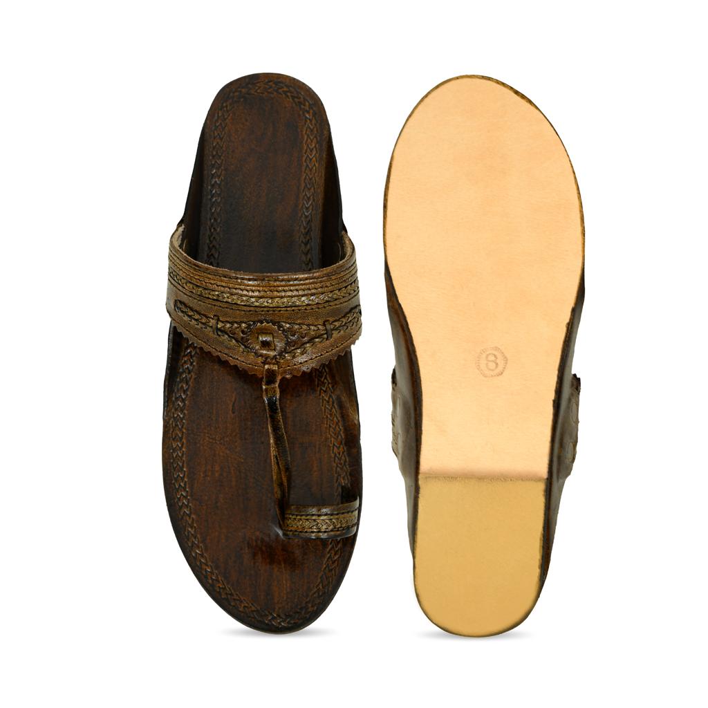 Premium Genuine Leather Kolhapuri Chappal for Men – Handmade, Traditional, Comfortable Ethnic Footwear