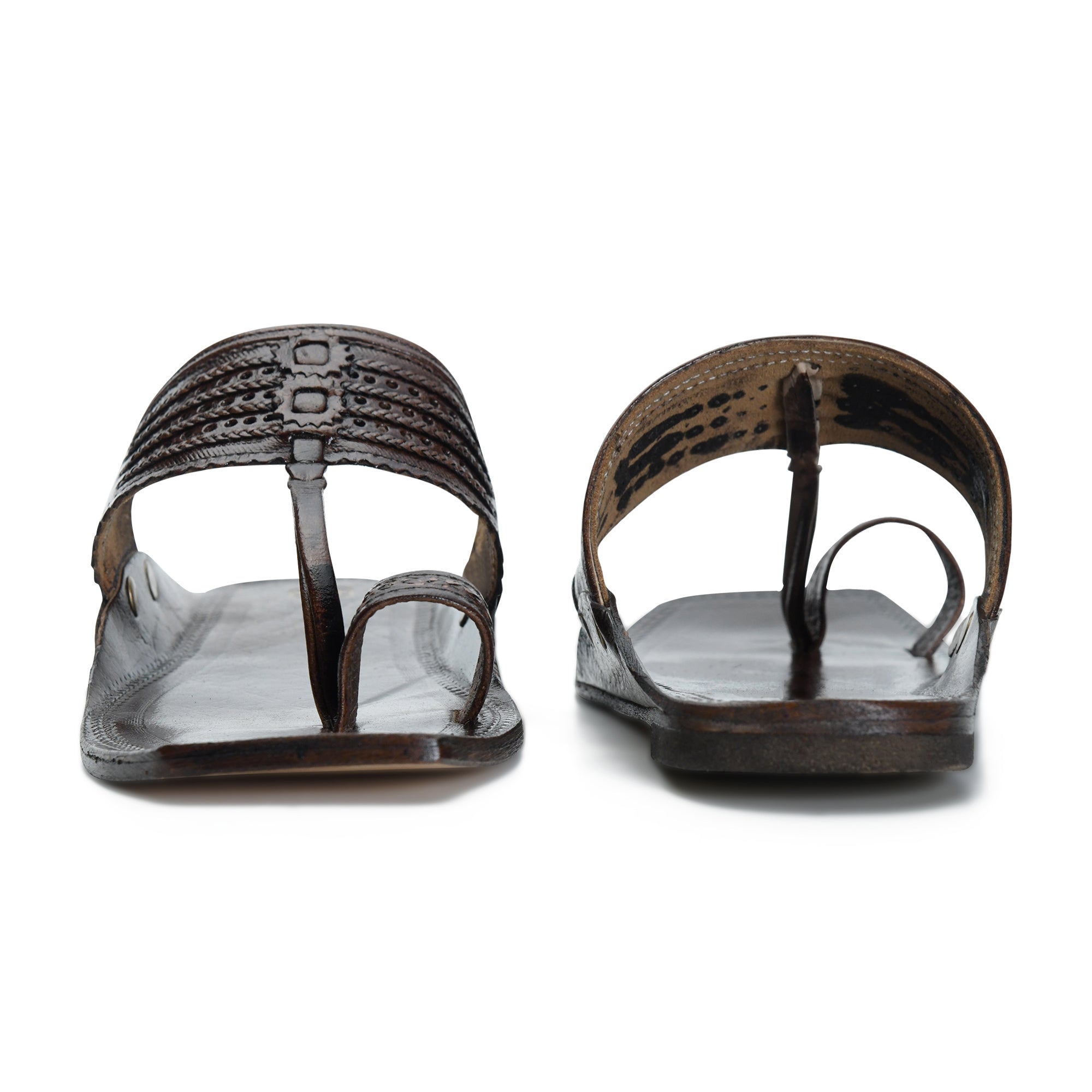 Handmade T-Series Leather Kolhapuri Chappal for Men – Authentic Traditional Footwear