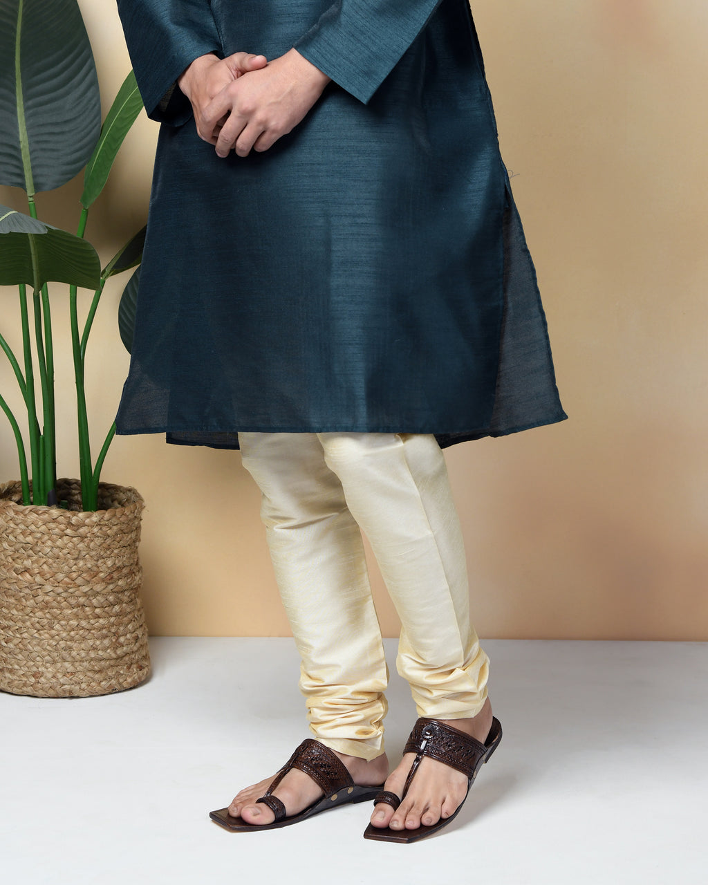 Handmade T-Series Leather Kolhapuri Chappal for Men – Authentic Traditional Footwear