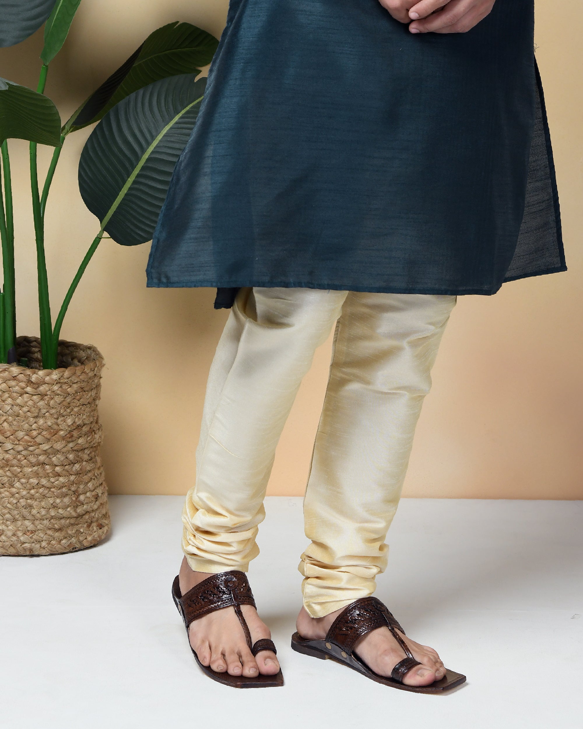 Handmade T-Series Leather Kolhapuri Chappal for Men – Authentic Traditional Footwear