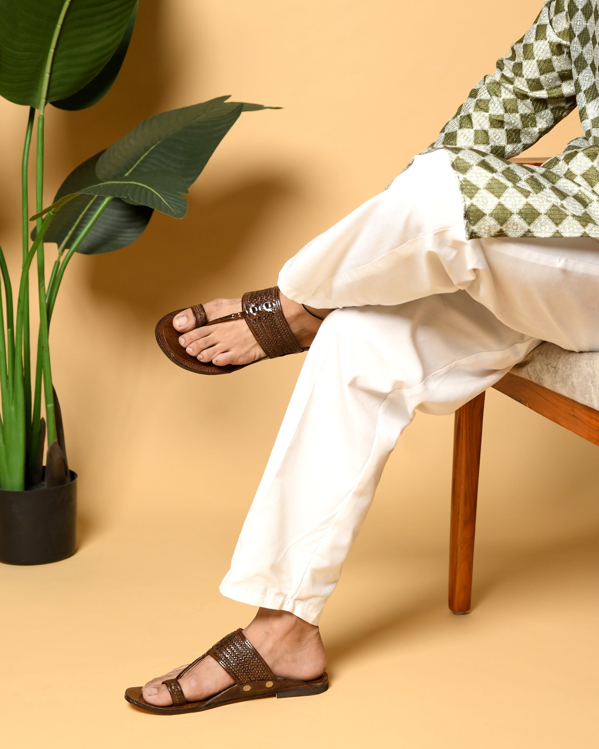 Premium Genuine Leather Kolhapuri Chappal for Men – Handmade, Traditional, Comfortable Ethnic Footwear