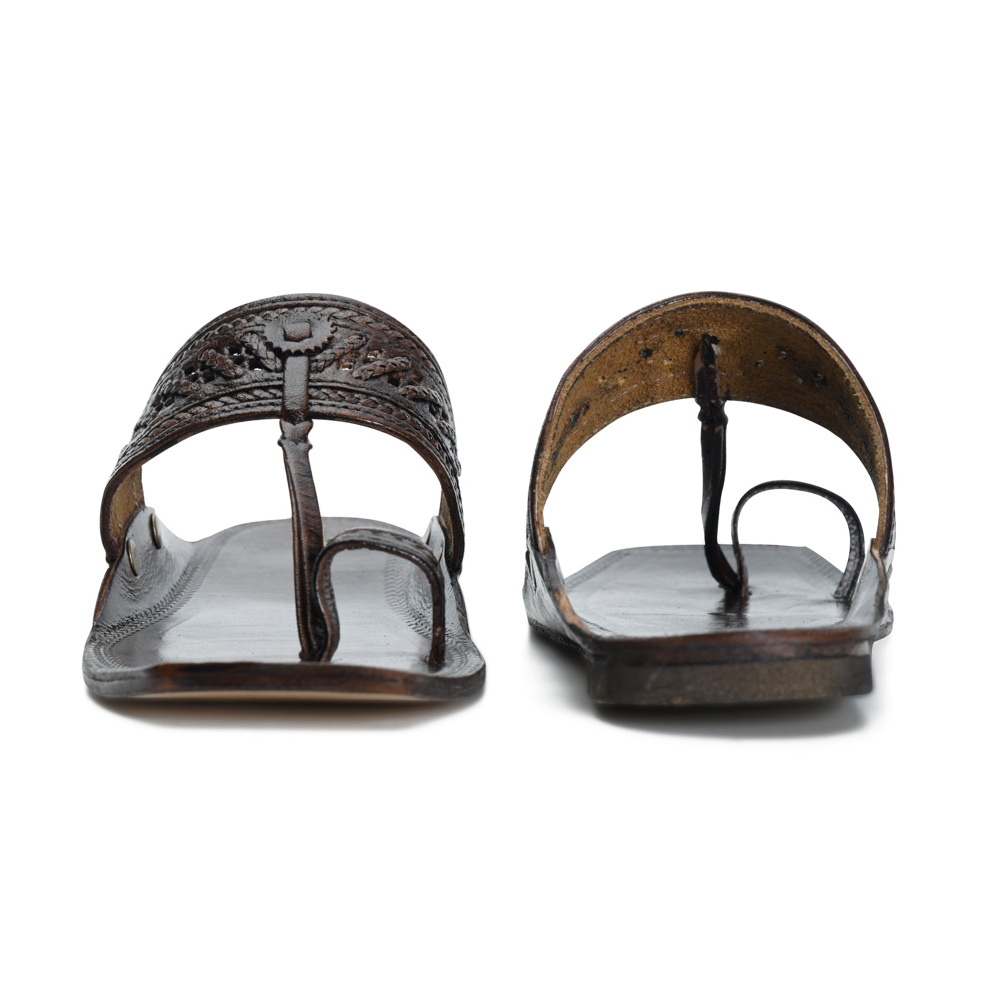 Handmade T-Series Leather Kolhapuri Chappal for Men – Authentic Traditional Footwear