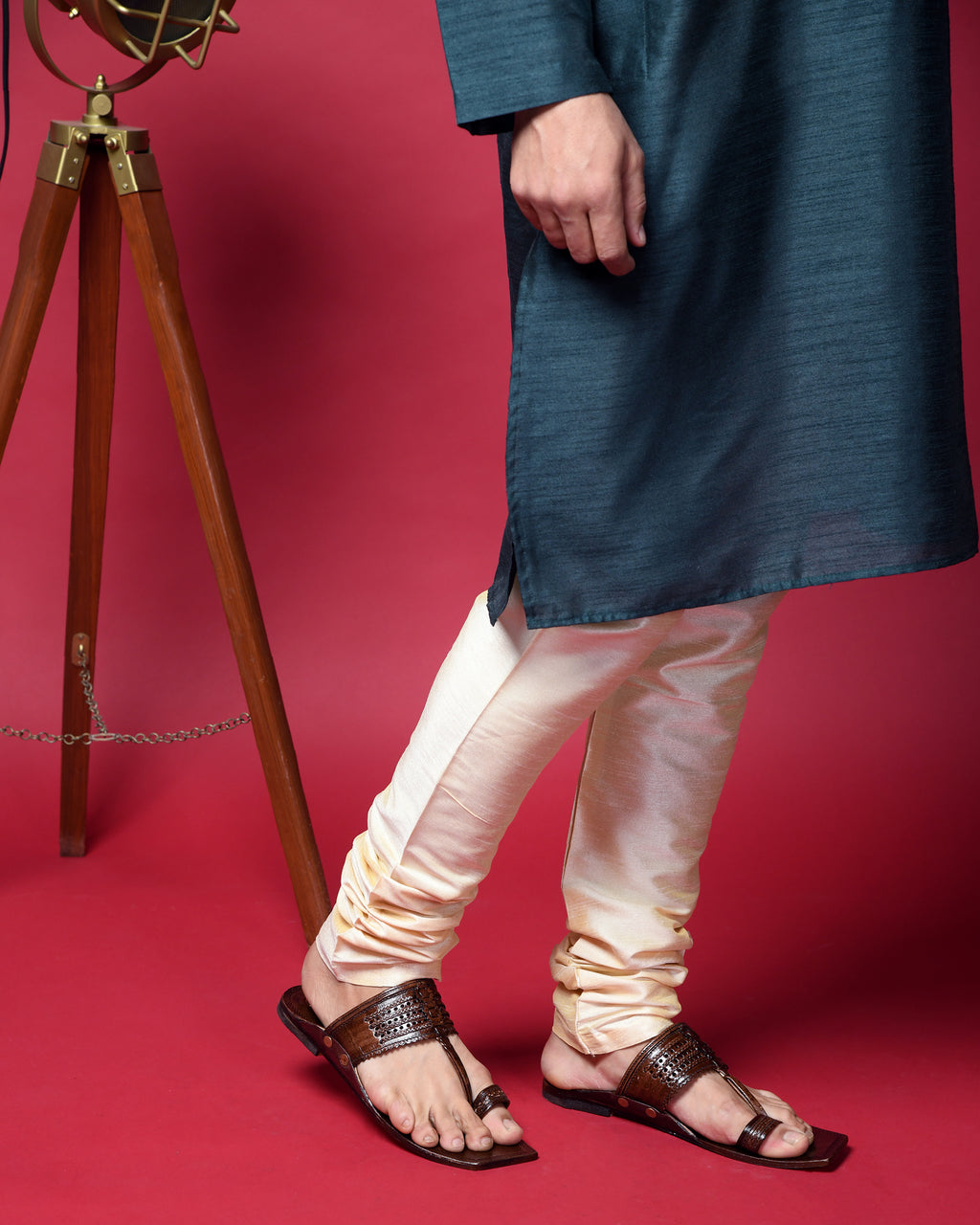 Handmade T-Series Leather Kolhapuri Chappal for Men – Authentic Traditional Footwear