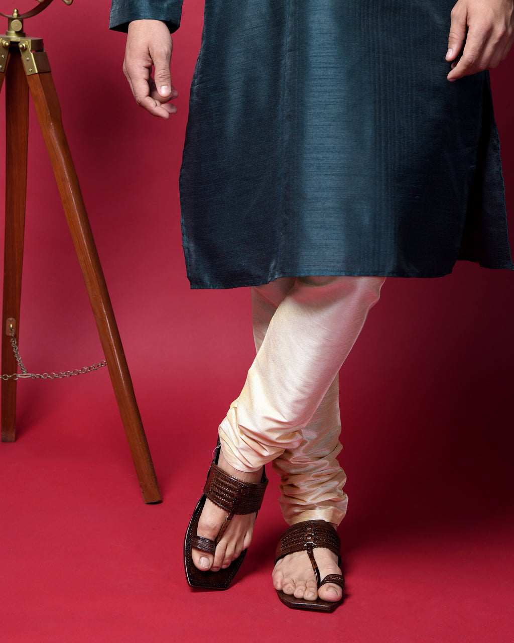 Handmade T-Series Leather Kolhapuri Chappal for Men – Authentic Traditional Footwear