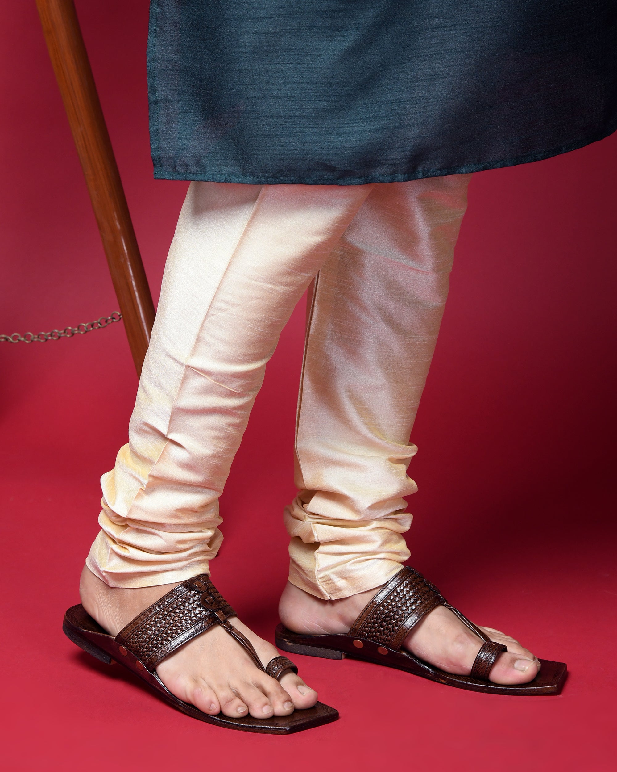 Handmade T-Series Leather Kolhapuri Chappal for Men – Authentic Traditional Footwear